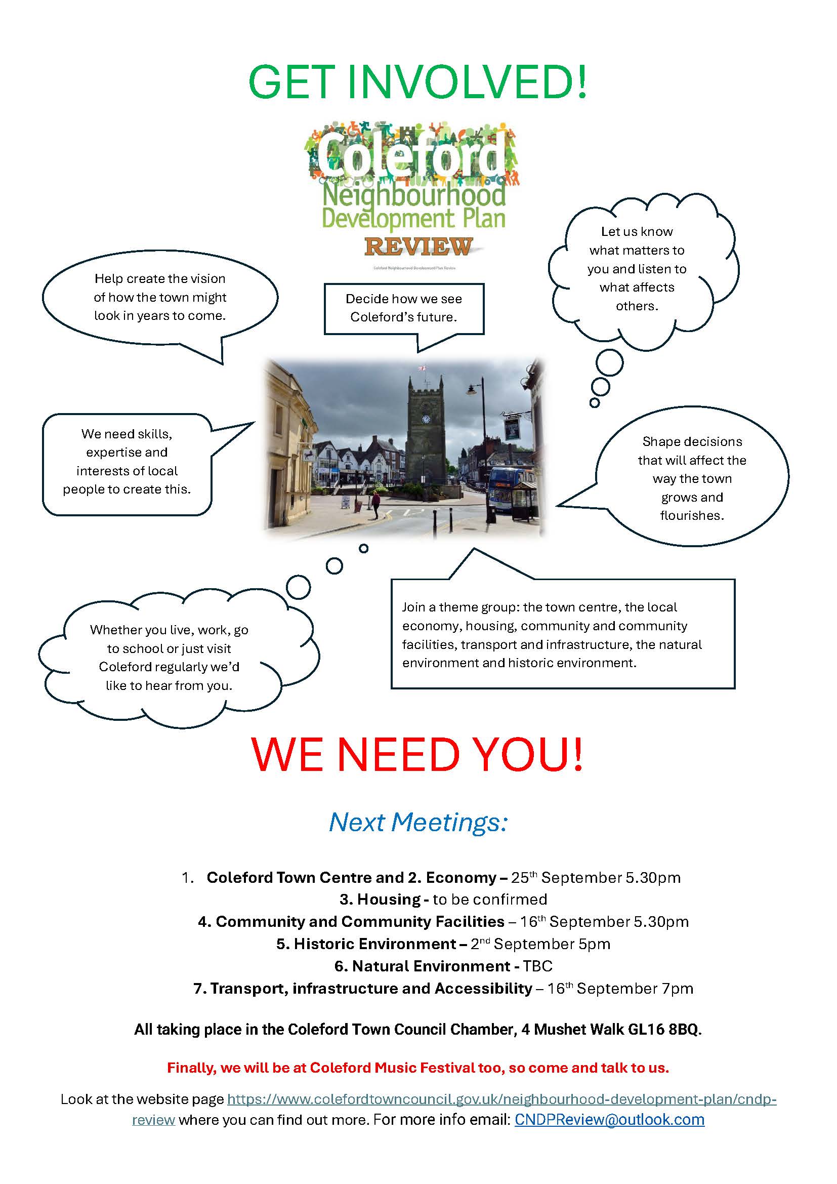Neighbourhood Development Plan Theme Group Meetings